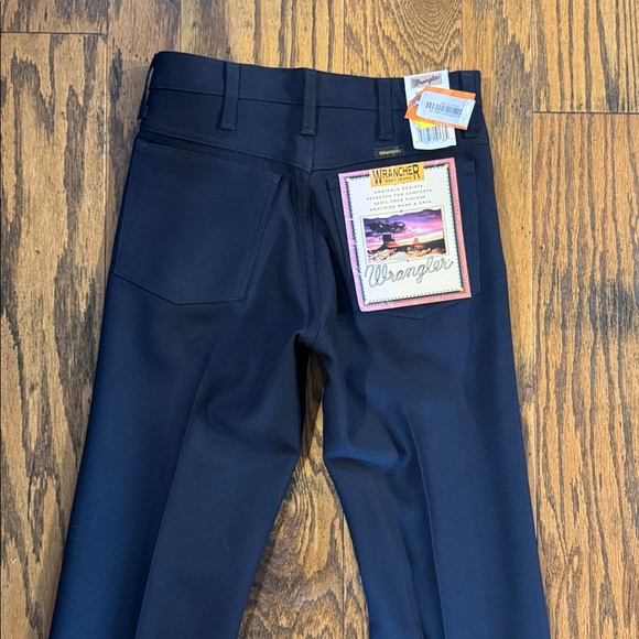 Vintage Wrangler Wrancher regular fit 82nv deep navy jeans slacks - Picture 8 of 8